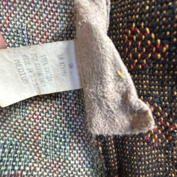 Painted Pony Women's Medium Giraffe Tapestry Cropped Blazer Jacket Brown Pockets - Picture 4 of 11